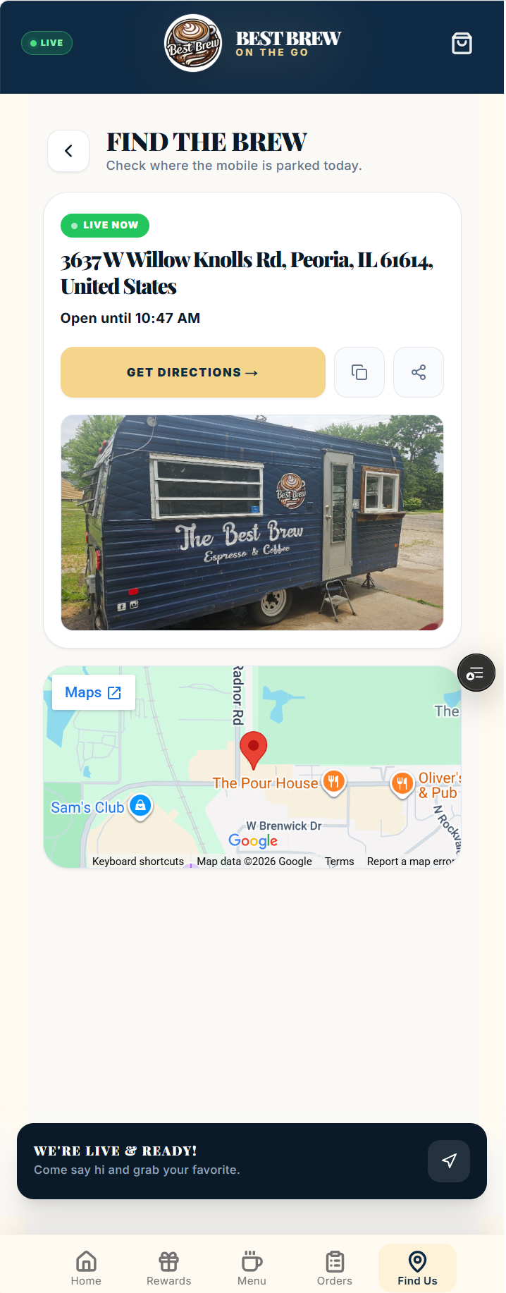 Best Brew Live Location